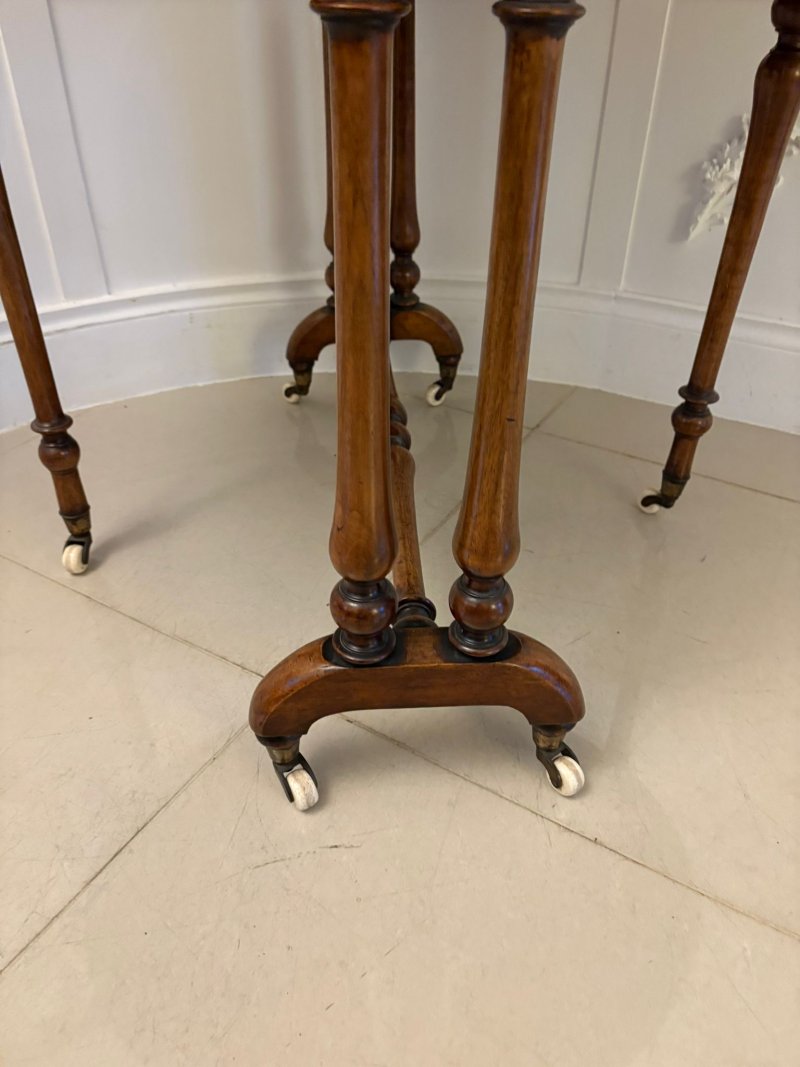 Outstanding Quality Antique Victorian Burr Walnut Sutherland Table - Image 10